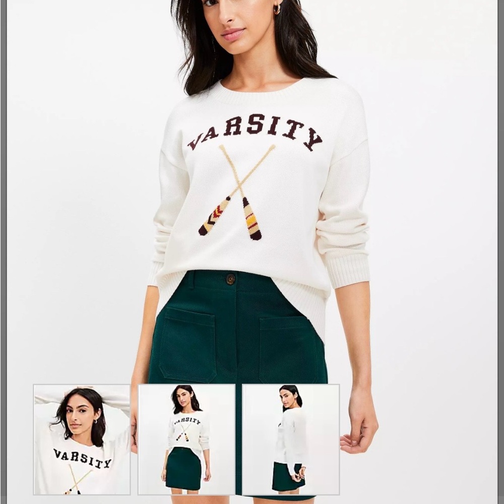 LOFT varsity paddle Sweater